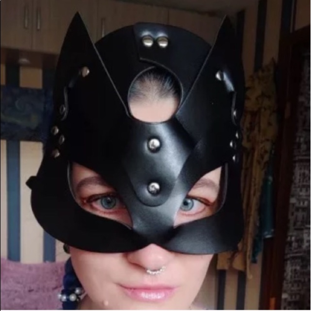 🌹Sexy Leather Cosplay Masquerade Party Eye Mask🌹 - Picture 12 of 16